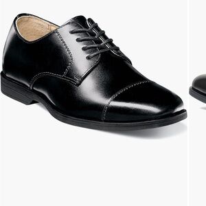 New Florsheim Big kid size 7‎ midtown plain Oxford black dress shoes